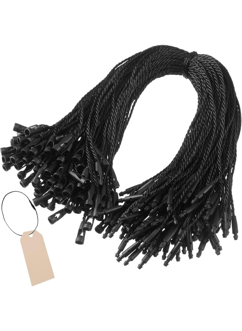 JCD Hang Tag Nylon String, 100PCS Hang Tag String Snap Lock Cotton, Nylon String Snap Lock Pin Loop Fastener Hook Ties for Clothes Tags, Luggage Label - Image 1