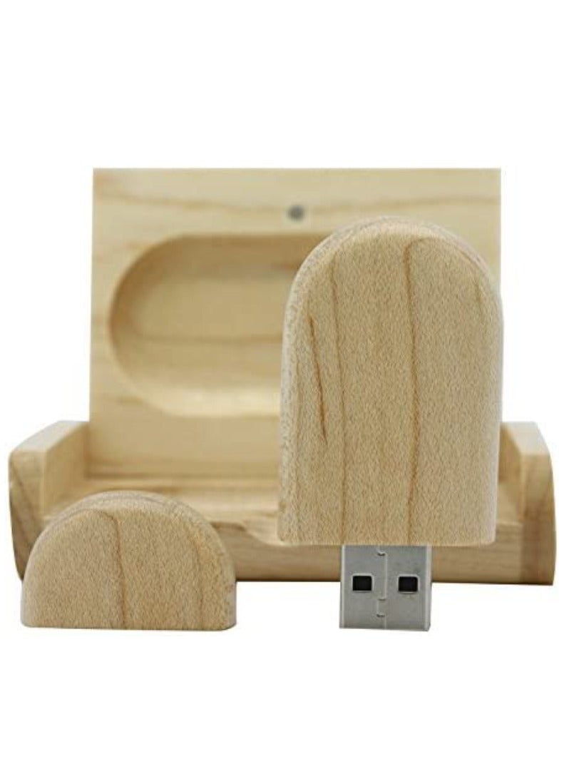 32GB Maple Wood 3.0 USB Flash Drive with Wooden Box U Disk Memory Stick Pen Drive - Image 3