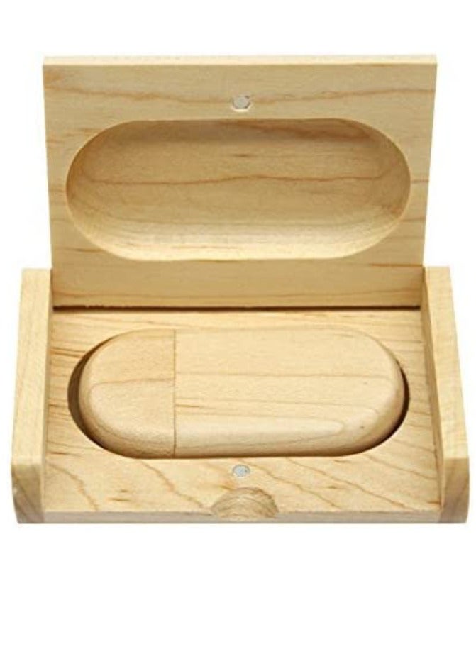 32GB Maple Wood 3.0 USB Flash Drive with Wooden Box U Disk Memory Stick Pen Drive - Image 2