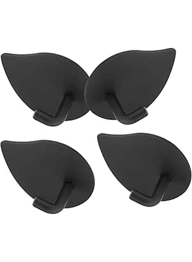 4Pcs Heavy Duty Stainless Steel Self Adhesive Hooks Wall Mounted No Drilling Required - Image 1