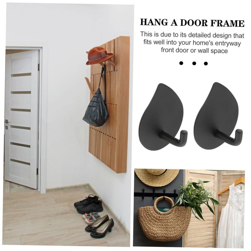 4Pcs Heavy Duty Stainless Steel Self Adhesive Hooks Wall Mounted No Drilling Required - Image 4