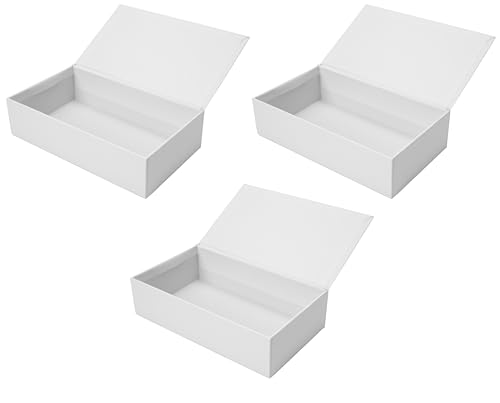 Creative Hobbies® Ready to Decorate White Paperboard Box with Hinged Lid, 8.5 x 5 x 2.25 Inches | Pack of 3 - Image 1