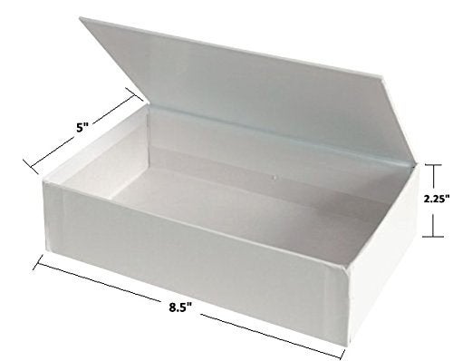 Creative Hobbies® Ready to Decorate White Paperboard Box with Hinged Lid, 8.5 x 5 x 2.25 Inches | Pack of 3 - Image 2
