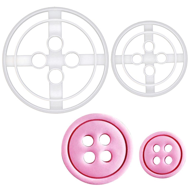 Bakerlogy Set of 2 Button cookie cutters 2 pieces  Bakerlogy 