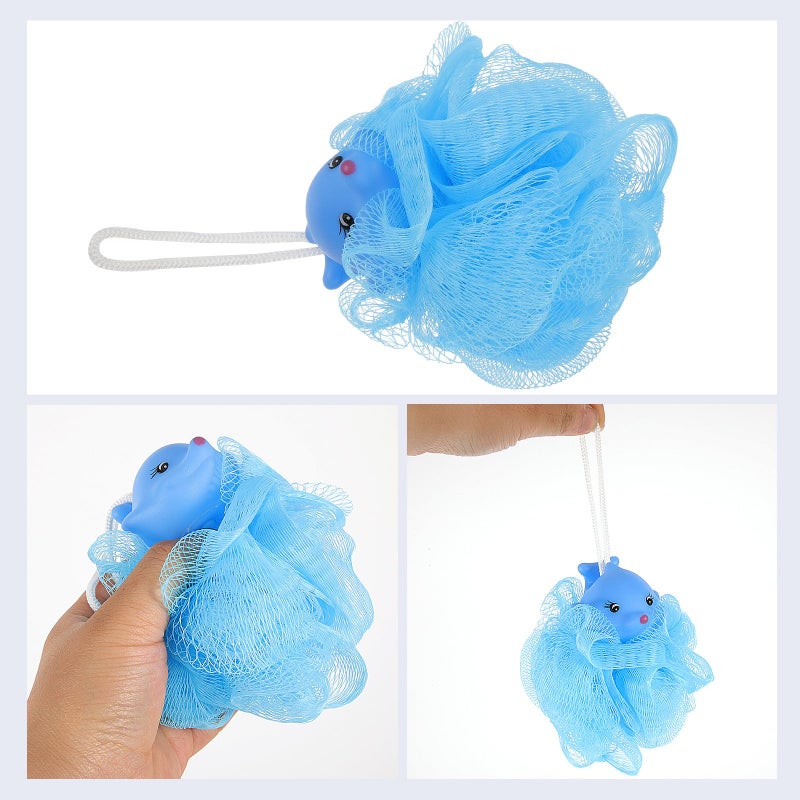 Soft Exfoliating Bath Loofah Sponge Cartoon Animal Shower Ball For Rich Foaming - Image 5