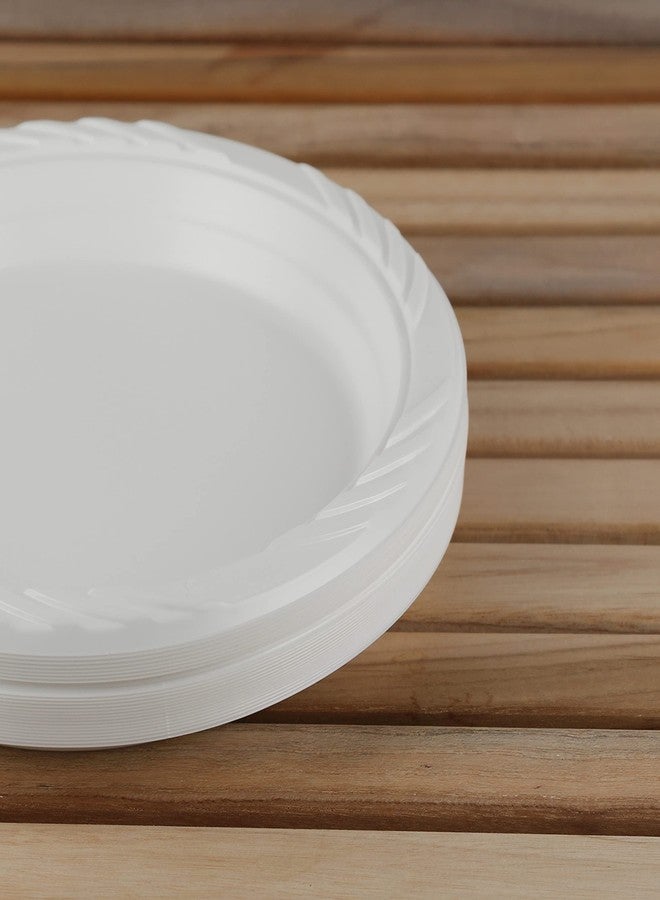 Blue Sky 241 100 Disposable Plastic Plates, 9-Inch, White (200 Count), 200 PACK - Image 5