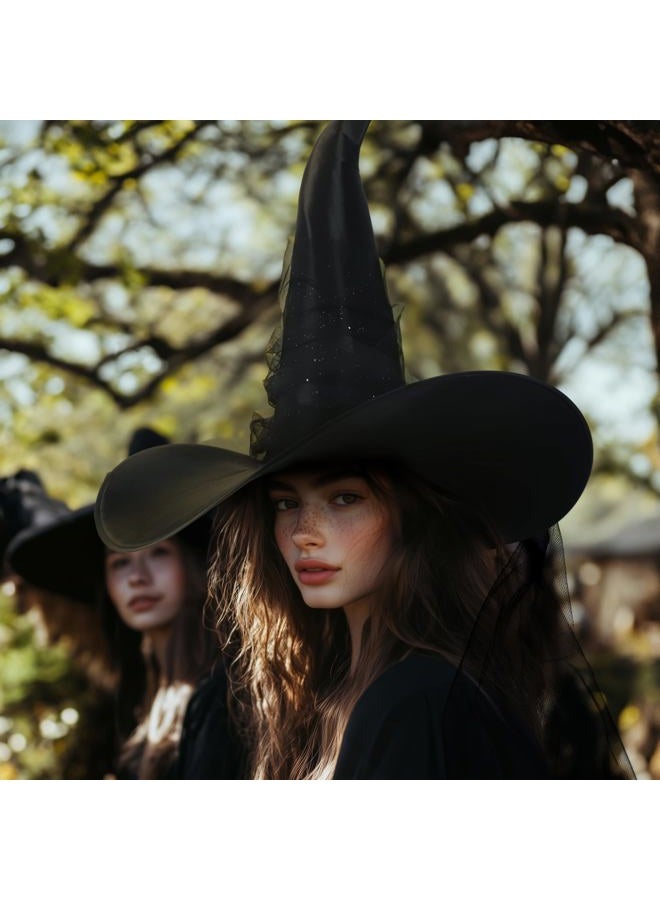 HOMELEX Halloween Women Witch Hat for Large Head Adult Costume Accessory Wicked Cosplay - Image 5