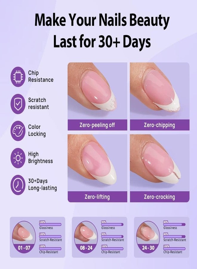 BTArtboxnails Nail Tips Builder Gel - Long Lasting 15ml Builder Gel with Portable Nail Lamp for French XCOATTIPS, 30+Days French Protection Duo Nail Extension Tool for Nail Art - Image 3