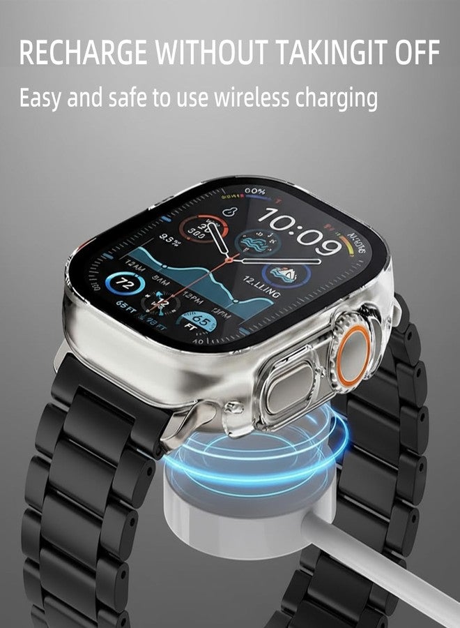 PENOM 2 Pack for Apple Watch Ultra 3/2/1 Case 49mm Soft TPU Shockproof for Apple Watch Cover -Clear （No Screen Protector ） - Image 2