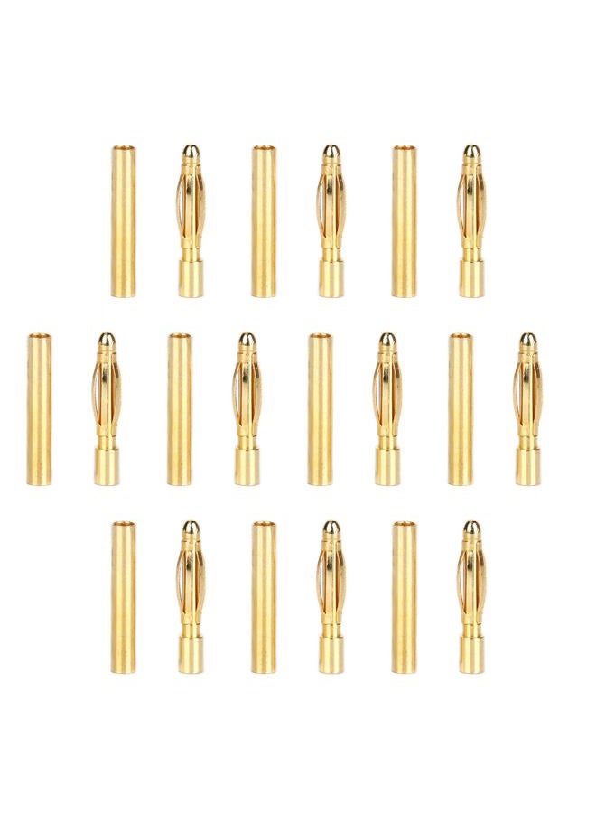 Ruimou 10 Pairs 2.0 mm Female/Male Bullet Banana Terminals Connectors Replacement,for RC Battery Motor Accessories - Image 1