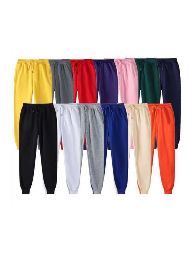 Popular 220G Fabric Solid Color Fleece-Lined Sweatpants European Size Trendy Brand Unisex Pants - Image 2