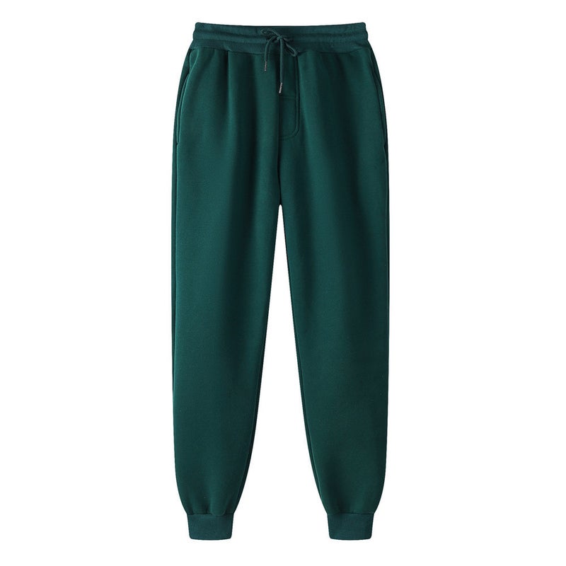 Popular 220G Fabric Solid Color Fleece-Lined Sweatpants European Size Trendy Brand Unisex Pants - Image 1
