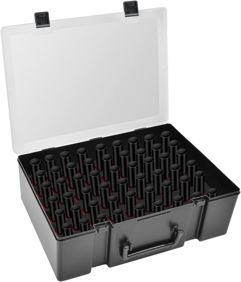 ALCYON Universal Nail Polish Holder & Organizer Contains 54 Bottles for Gellen, for Beetles, for Sally Hansen, for OPI, for Essie and Other Fingernail Polish (ONLY A CASE)-Black - Image 1