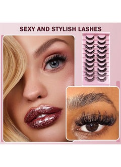 Natural False Eyelashes Mink Lashes Wispy Cat Eye Lashes Reusable Self-Adhesive Eyelashes Fluffy Pack 3D Strip Short Volume Fake Eyelashes 10 Pairs - pzsku/Z4FB1E42F35DCE63041BDZ/45/_/1714984536/552a8cc0-2c6c-4bad-86f7-67bd96e2c0ba