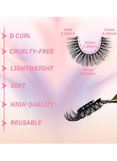 Natural False Eyelashes Mink Lashes Wispy Cat Eye Lashes Reusable Self-Adhesive Eyelashes Fluffy Pack 3D Strip Short Volume Fake Eyelashes 10 Pairs - pzsku/Z4FB1E42F35DCE63041BDZ/45/_/1714984538/0ad009eb-922f-4d1d-80c5-603d110b5e57