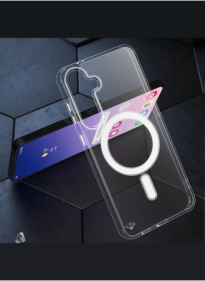CATANES Samsung Galaxy S24 Case Translucent TPU Bumper Shockproof Phone Cover with Built-in Magnet Non-Yellowing Case Cover Compatible with MagSafe  - Image 2