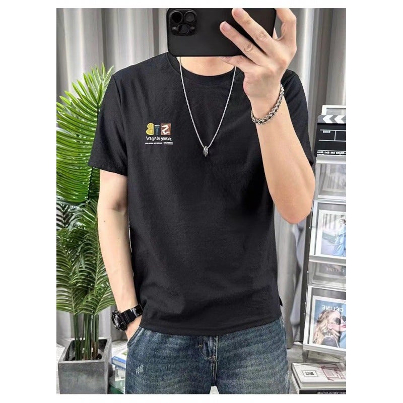Short-Sleeved T-Shirt Men'S Dragon Year Printed Loose Half-Sleeved T-Shirt Base Shirt Top 2024 Trend - Image 5