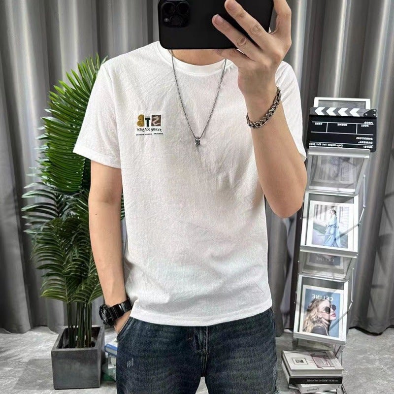 Short-Sleeved T-Shirt Men'S Dragon Year Printed Loose Half-Sleeved T-Shirt Base Shirt Top 2024 Trend - Image 4