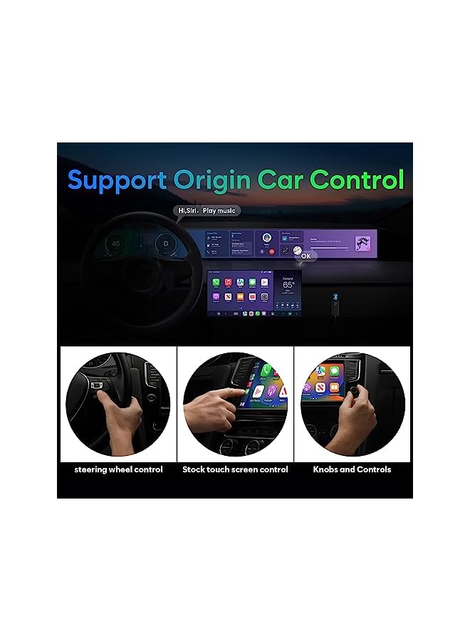 Zaboon CarPlay Adapter & Wireless Android Auto Adapter 2 in1, Converts Wired Carplay & AA to Wireless, Auto Reconnect Function, Plug & Play Easy Use Fit for Cars from 2016 above & iPhone and Android - Image 4