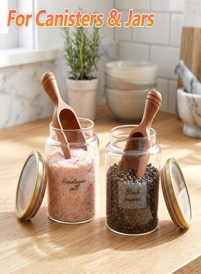 ValueBargain 2 Pcs Wooden Scoops for Canisters, Acacia Wooden Scoops for Jars Multipurpose Measuring Spoons for Coffee Tea Bath Salt (Natural Wood, 4.6 Inch) - Image 5