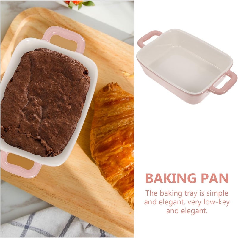 Cabilock طبق خبز خزفي مستطيل من كابيلوك مع مقبضين مزدوجين غير لاصق لصينية الفرن للبراوني واللازانيا والشواء لطهي الكعك والعشاء في المطبخ والميكروويف - Image 4
