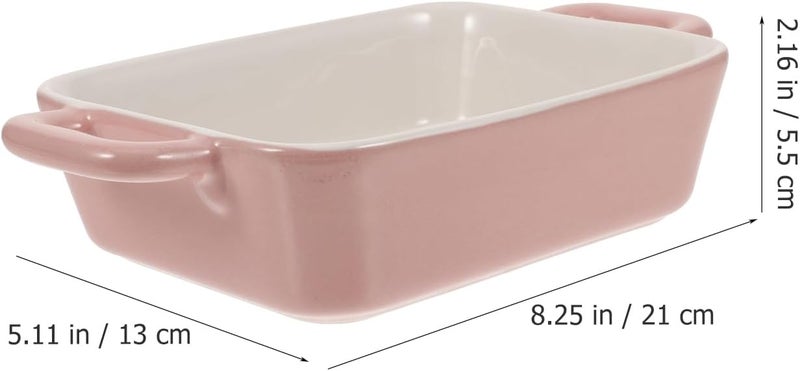 Cabilock طبق خبز خزفي مستطيل من كابيلوك مع مقبضين مزدوجين غير لاصق لصينية الفرن للبراوني واللازانيا والشواء لطهي الكعك والعشاء في المطبخ والميكروويف - Image 5
