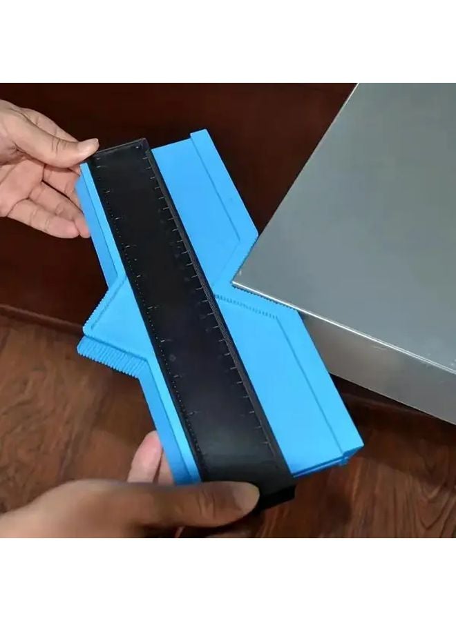 Blue Contour Gauge Adjustable Profile Ruler Precision Measurement Tool for Flooring Carpentry - Image 5