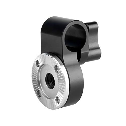 NICEYRIG Rosette Adapter with 15mm Single Rod Clamp, M6 Thread Rosette Mount Applicable for Camera Video Support System - Image 1