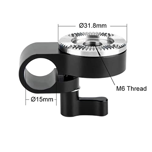 NICEYRIG Rosette Adapter with 15mm Single Rod Clamp, M6 Thread Rosette Mount Applicable for Camera Video Support System - Image 5