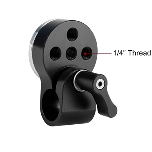 NICEYRIG Rosette Adapter with 15mm Single Rod Clamp, M6 Thread Rosette Mount Applicable for Camera Video Support System - Image 4