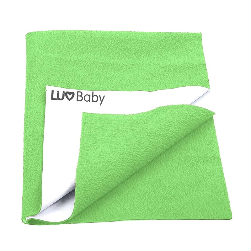 LuvBaby Extra Absorbent Dry SheetBed Protector Light Green 0m Small 50 x 70cm - Image 1