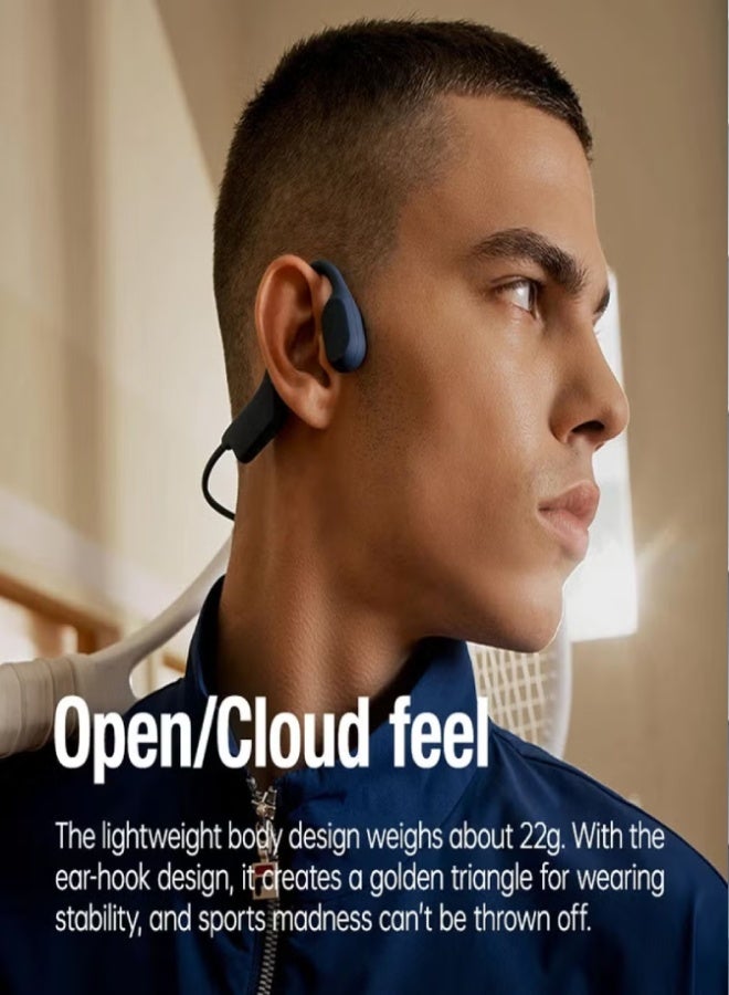 ساناج سماعات أذن لاسلكية A30S Air Run بتقنية البلوتوث 5.3 - سماعات أذن مفتوحة التوصيل مع ذاكرة مدمجة 16 جيجابايت، صوت بانورامي 360 درجة، مقاومة للماء IPX7، عمر بطارية طويل وشحن مغناطيسي - Image 3