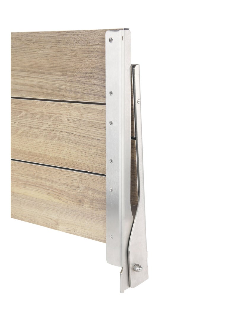 Pura Wall Mounted Folding Shower Seat 30x40 cm Heavy Duty Bathroom Shower Chair Foldable Wall Hang Seat HPL Compact Board with Stainless Steel 304 Frame Waterproof Anti Rust Space Saving Bath Bench Supports Up to 120 Kg - Image 4