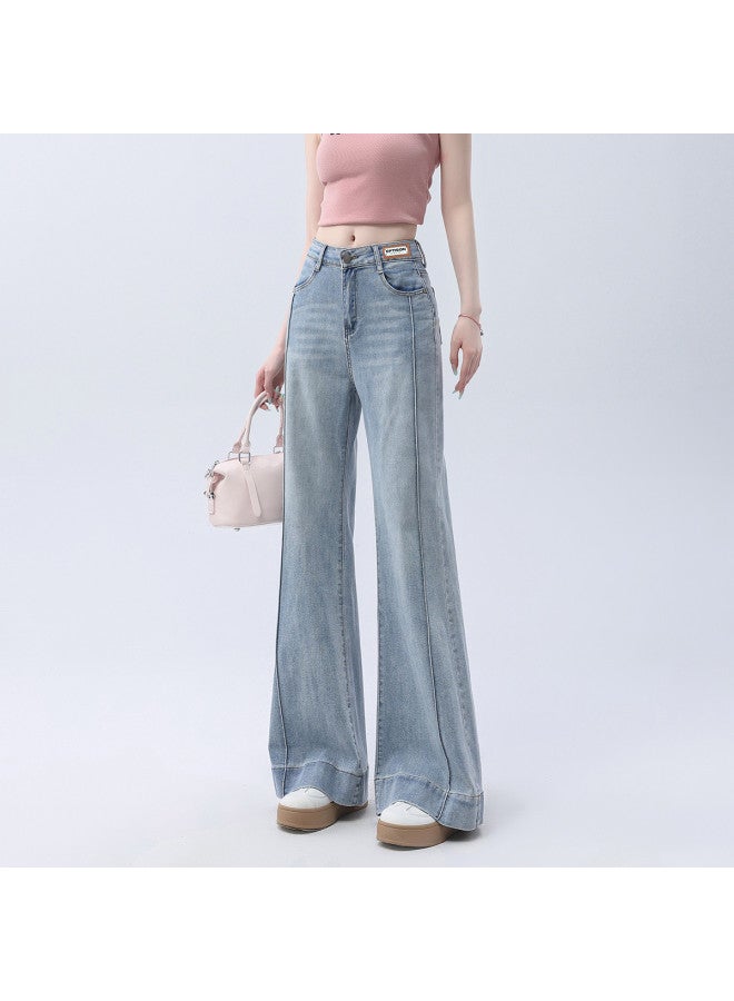 EPTISON Flowy Flared Jeans For Women, Summer 2025 Fashion Staple - Comfortable High Waist Slimming Bootcut Pants - Image 3