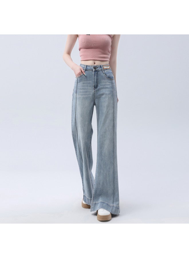 EPTISON Flowy Flared Jeans For Women, Summer 2025 Fashion Staple - Comfortable High Waist Slimming Bootcut Pants - Image 2