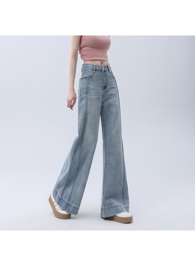 EPTISON Flowy Flared Jeans For Women, Summer 2025 Fashion Staple - Comfortable High Waist Slimming Bootcut Pants - Image 5