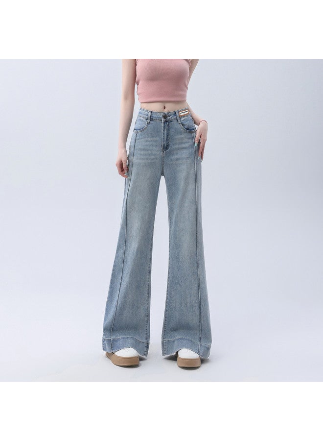 EPTISON Flowy Flared Jeans For Women, Summer 2025 Fashion Staple - Comfortable High Waist Slimming Bootcut Pants - Image 4
