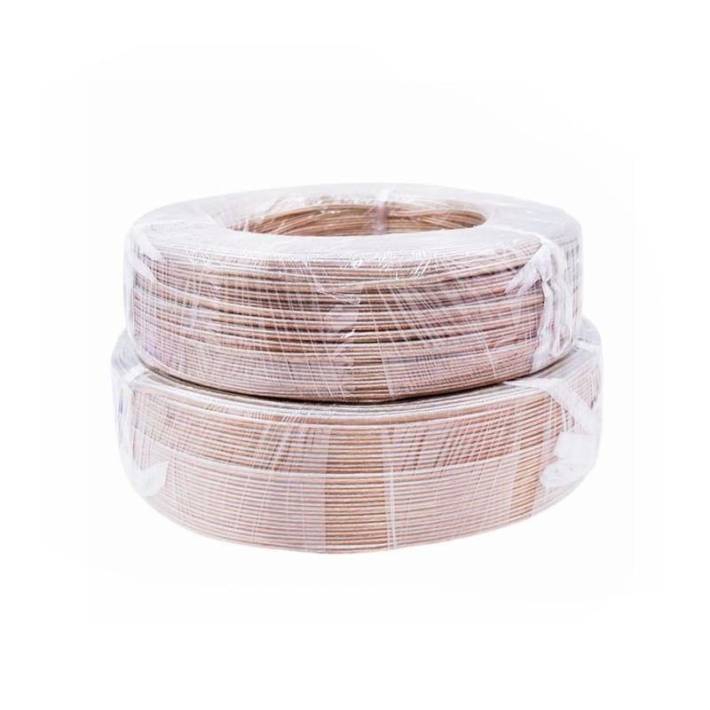 Wire,Electronic Wire, Electrical Wire 2 Pins Transparent Cable 30 28 26 24 22 20 18 16 AWG UL2468 Clear PVC LED Strip Audio Extension Cord(10M-28AWG) - Image 1