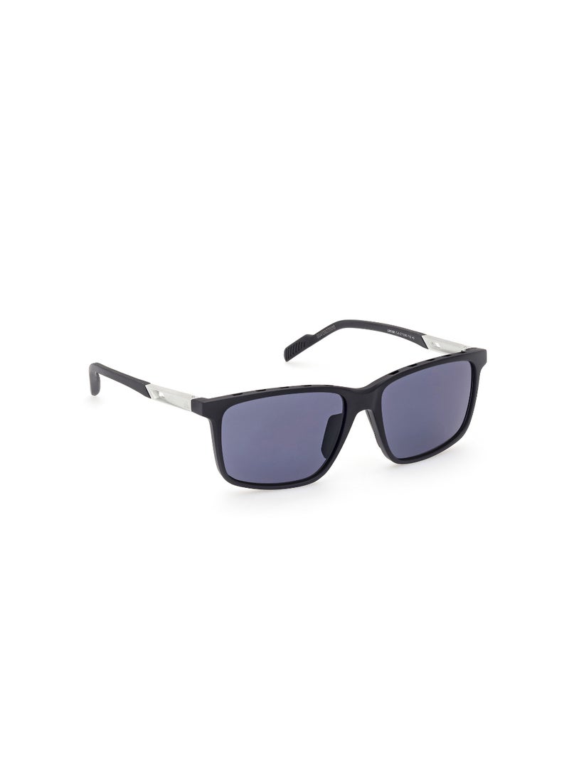 Adidas Men's UV Protection Navigator Shape Plastic Sunglasses SP005002A57 - Lens Size: 57 Mm - Matte Black - Image 3