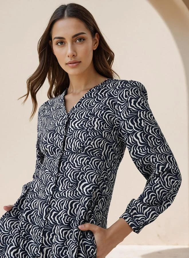 Splash FAV  Abstract Print A-line Women Dress with Pockets for Women | Best Price UAE