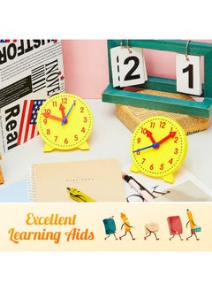 Henoyso 48 Pieces Teaching Clock Kit For Kids To Tell Time Mini Teaching Clock Bulk For Student Early Basic Math Skills Development Teacher And Classroom Supplies (4 Inch)  - Image 3