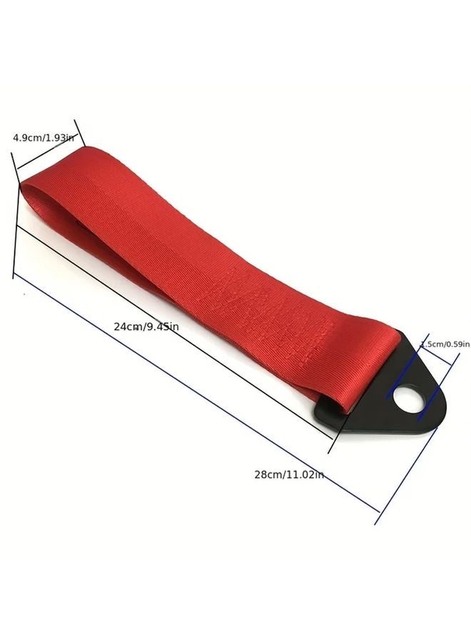 Red Car Trailer Hook JDM Racing Bumper Decoration Belt 5 Colors - Image 3