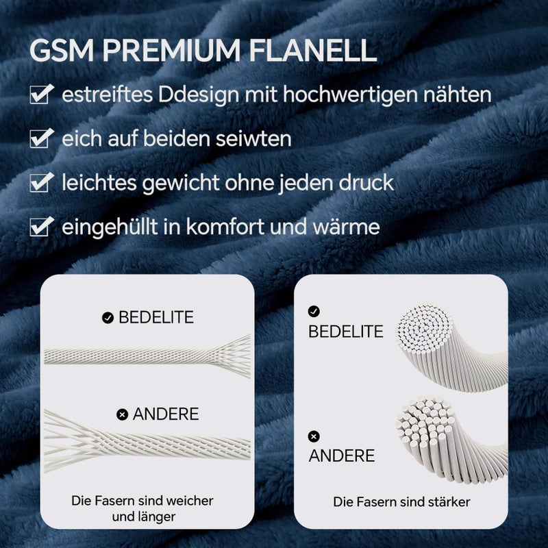 بيديليت بطانية ذات حجم كامل الحجم للبديليت - 300GSM ناعمة ودافئة ناعمة بطانية تزيين وقابلة للهدية للنساء الرجال 84 "x90" " - Image 4