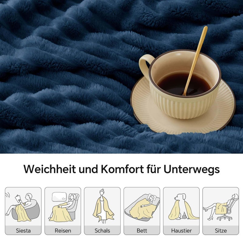 بيديليت بطانية ذات حجم كامل الحجم للبديليت - 300GSM ناعمة ودافئة ناعمة بطانية تزيين وقابلة للهدية للنساء الرجال 84 "x90" " - Image 5