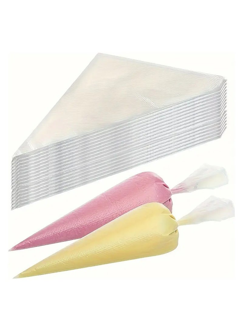 100pcs Disposable Piping Bags for Cake Decorating - Triangle Icing & Frosting Bags, Perfect for Cookies, Cupcakes & DIY Desserts, Kitchen & Restaurant Essentials  - Image 1