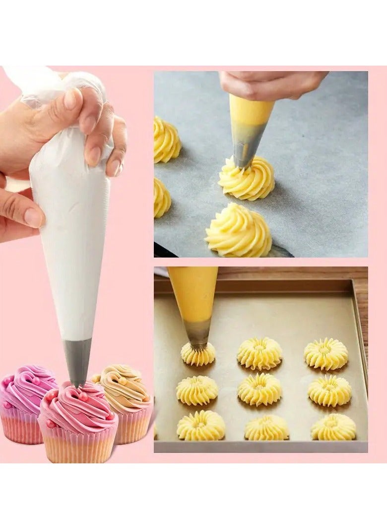 100pcs Disposable Piping Bags for Cake Decorating - Triangle Icing & Frosting Bags, Perfect for Cookies, Cupcakes & DIY Desserts, Kitchen & Restaurant Essentials  - Image 3