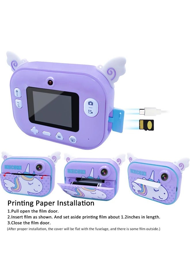 PADOM كاميرا سيلفي فورية من بادوم للأطفال، كاميرا فيديو رقمية بدون حبر بدقة 1080 بكسل عالية الدقة قابلة لإعادة الشحن للأطفال، كاميرا تعليمية مثالية للأطفال من سن 3 إلى 12 عامًا، يمكن توصيلها بالهاتف المحمول، 1500 مللي أمبير في الساعة - Image 4