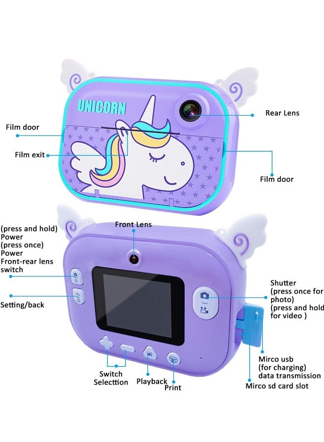 PADOM كاميرا سيلفي فورية من بادوم للأطفال، كاميرا فيديو رقمية بدون حبر بدقة 1080 بكسل عالية الدقة قابلة لإعادة الشحن للأطفال، كاميرا تعليمية مثالية للأطفال من سن 3 إلى 12 عامًا، يمكن توصيلها بالهاتف المحمول، 1500 مللي أمبير في الساعة - Image 5