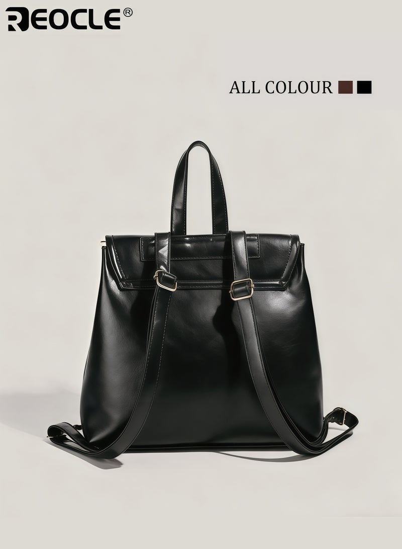 ريوكل حقائب الظهر الأكاديمية النسائية بسعة كبيرة وتصميم عصري، حقيبة هيكلية بمقبض علوي لرحلات العمل والتنقل - Image 4