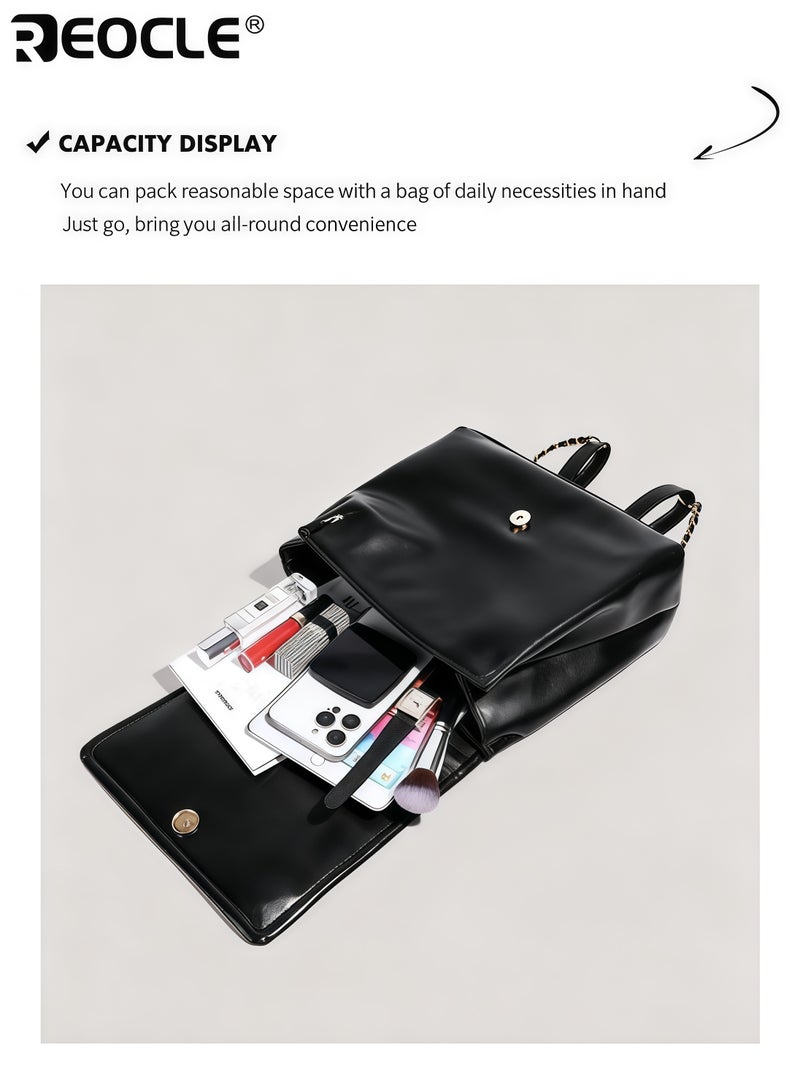 ريوكل حقائب الظهر الأكاديمية النسائية بسعة كبيرة وتصميم عصري، حقيبة هيكلية بمقبض علوي لرحلات العمل والتنقل - Image 5